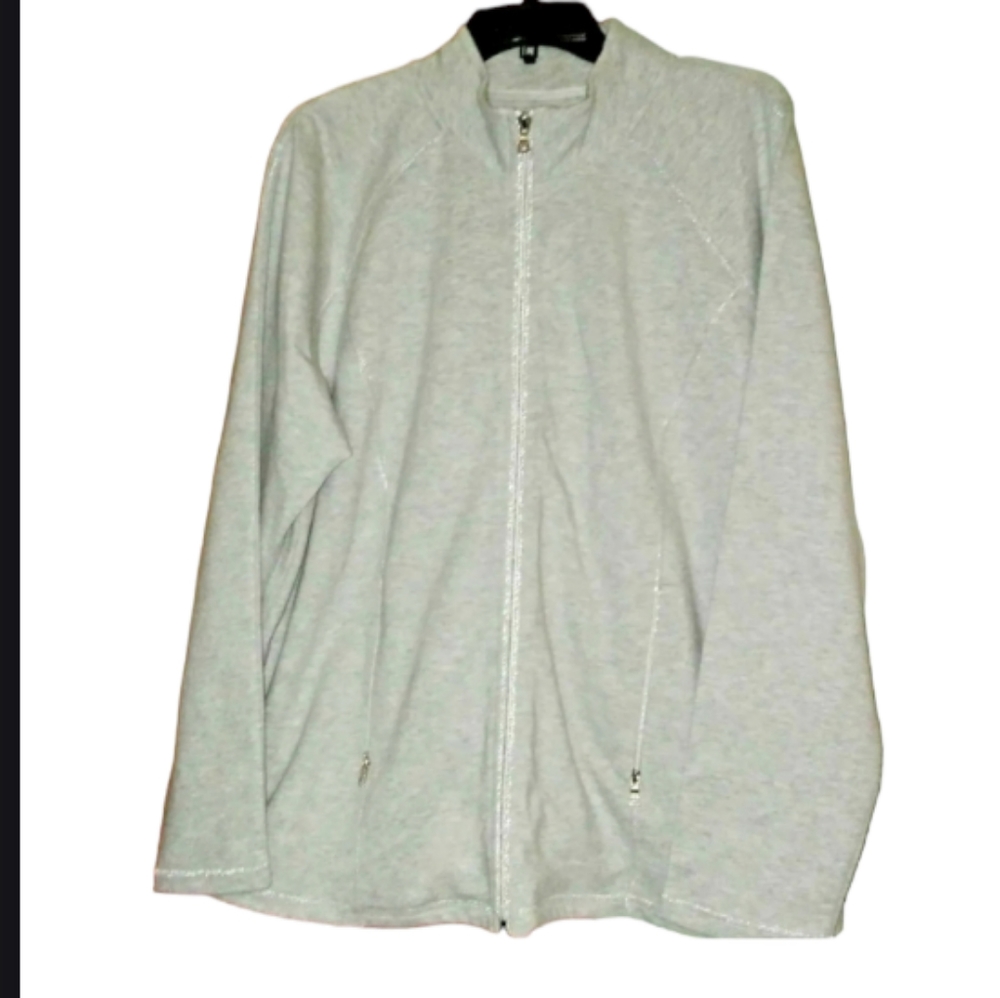 Lane Bryant Y2K Vintage Venezia Gray Full Zip Jacket 18/20 NOS NWOT